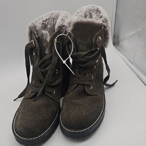 Bandolino Dark Brown Fur-Lined Winter Boots